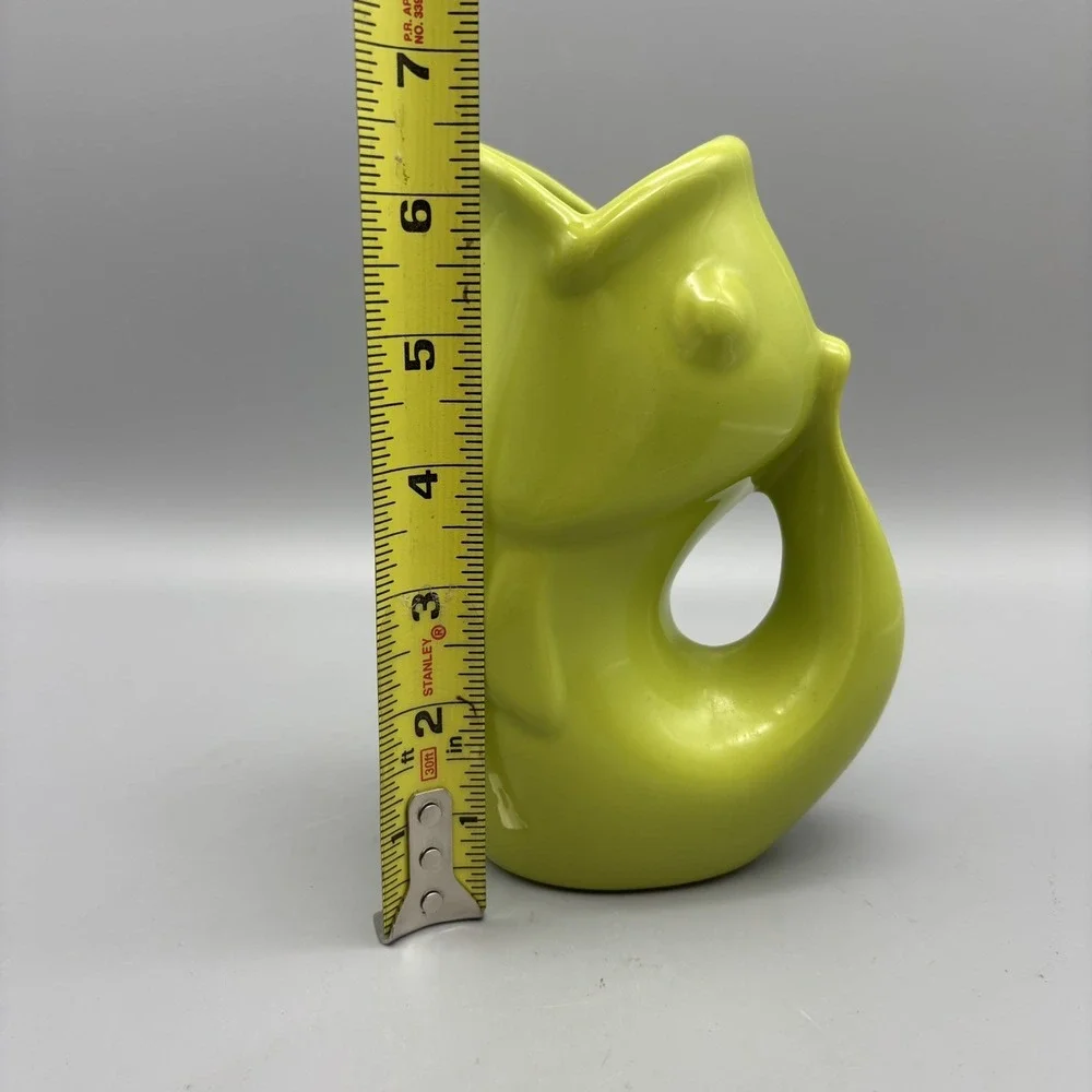 Lime Green Gurgle Pot 6.5